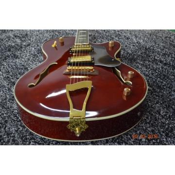 Custom Shop Burgundy L5 Electric Guitar Spring vibrato