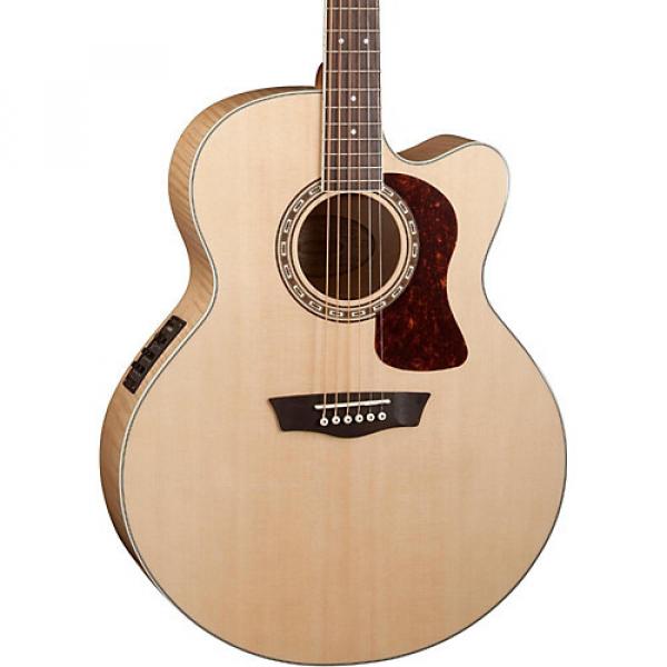 Washburn Heritage Series USM-HJ40SCE Jumbo Acoustic-Electric Guitar Natural